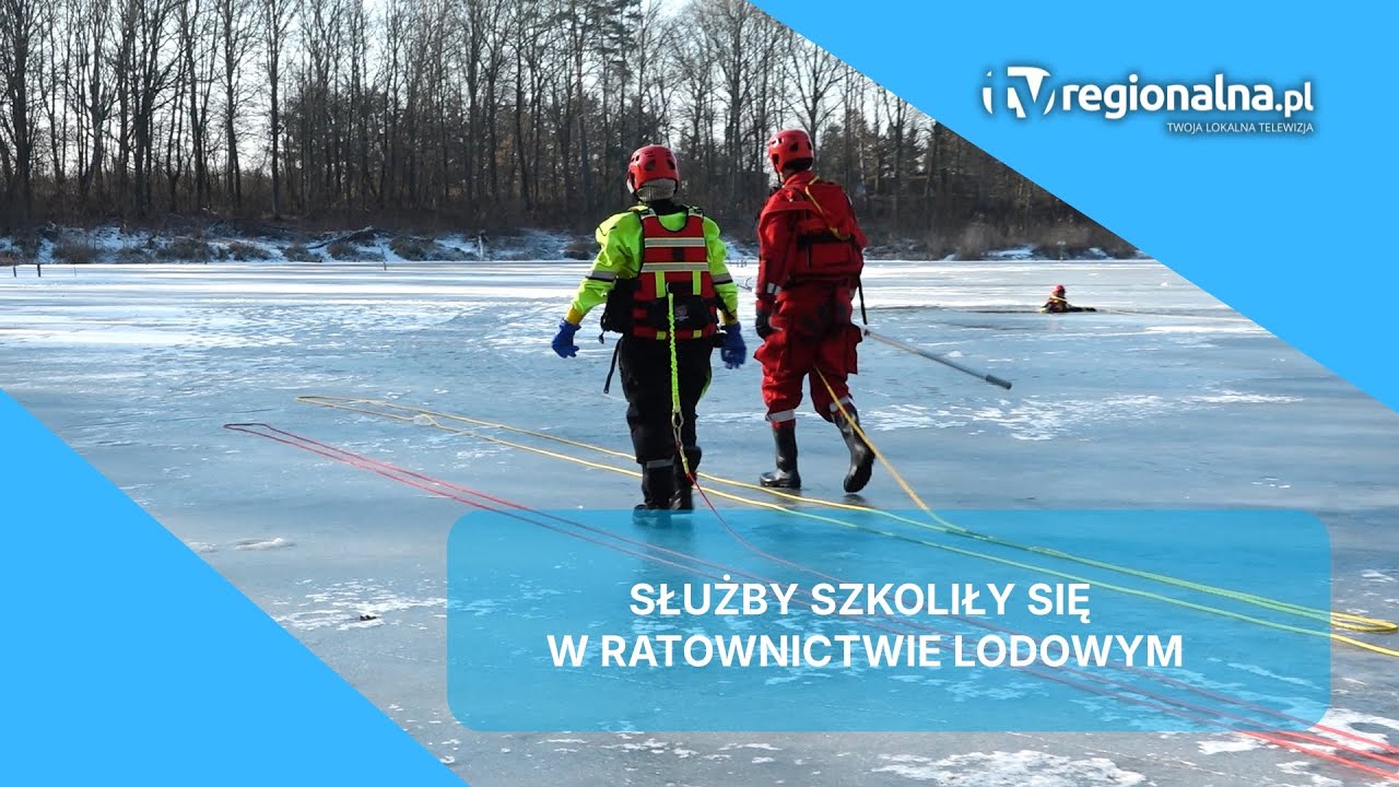 Gmina Ścinawa. Pod człowiekiem pękł lód  Strażacy i policjanci w akcji