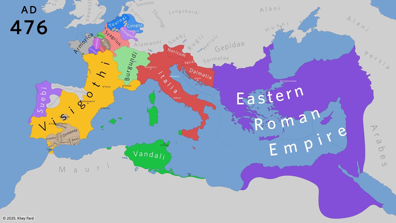 The Fall of the Western Roman Empire (395-476): Every Month