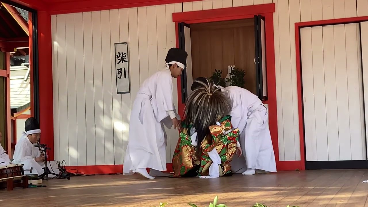 七瀬子供神楽 2026年1月1日 若宮八幡宮 柴引