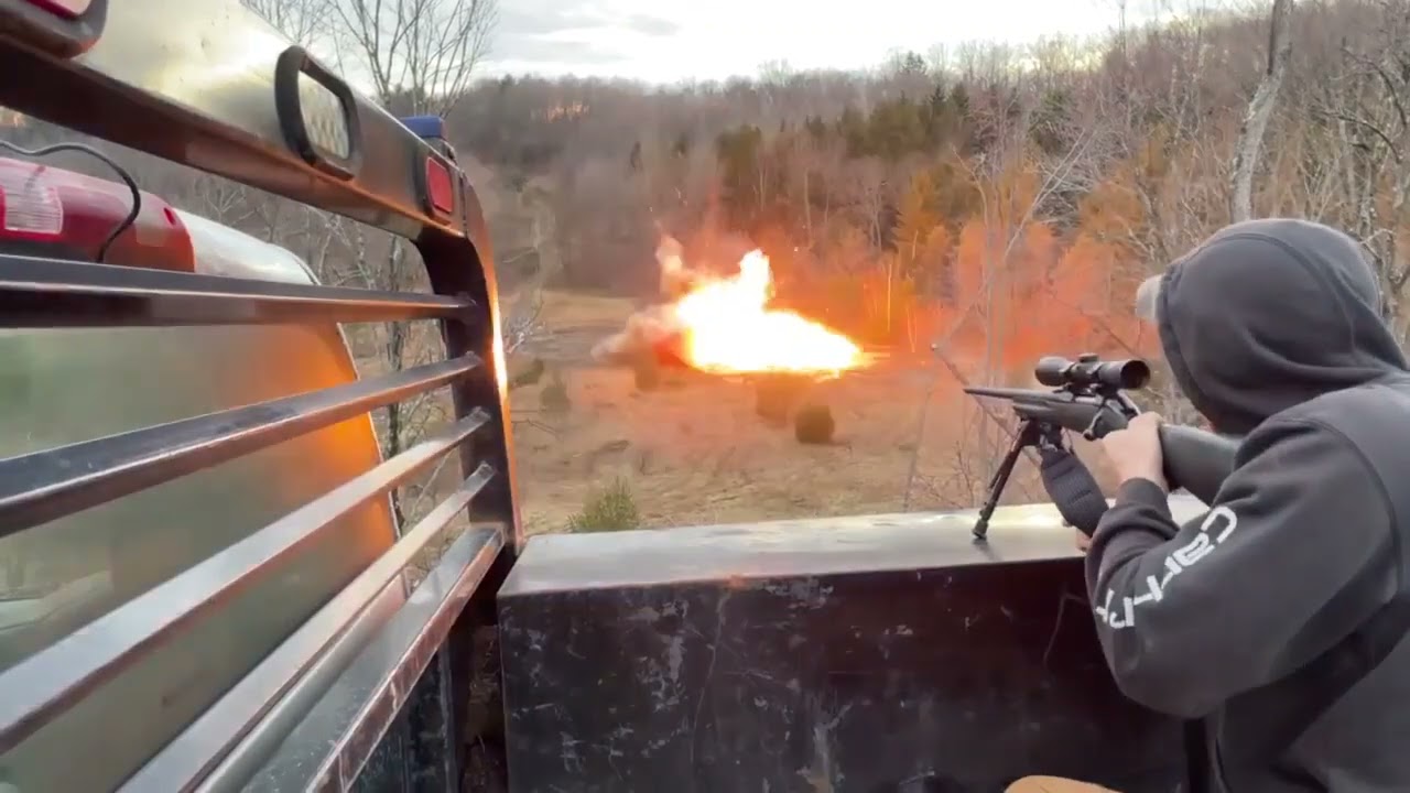 50LBS TANNERITE BLOWS UP CAR