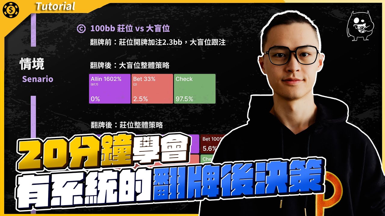 【撲克教學】翻牌後怎麼打？帶你一次看懂翻牌後最佳策略！@Dinterlolz