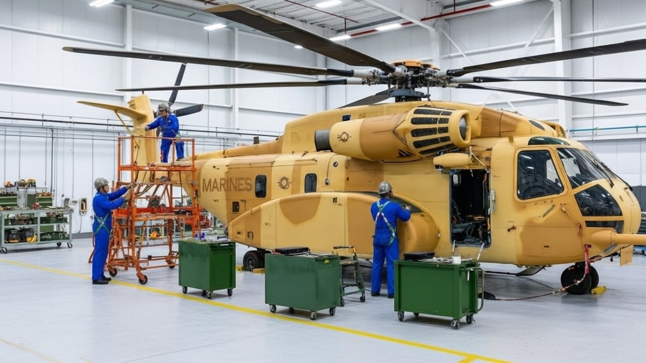 How the CH-53K King Stallion Is Built | Inside the Ultimate Heavy-Lift Helicopter Factory Tour 🚁