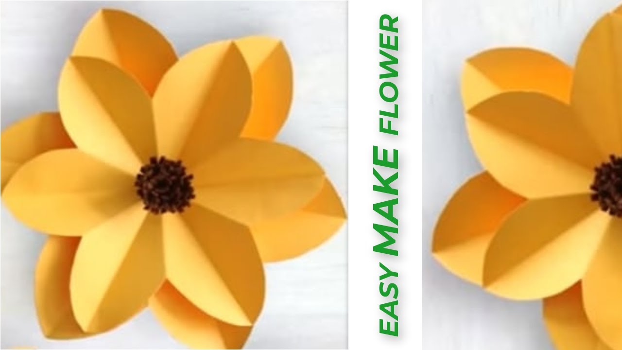6 Easy Paper Flowers |Paper Flower Making | DIY
