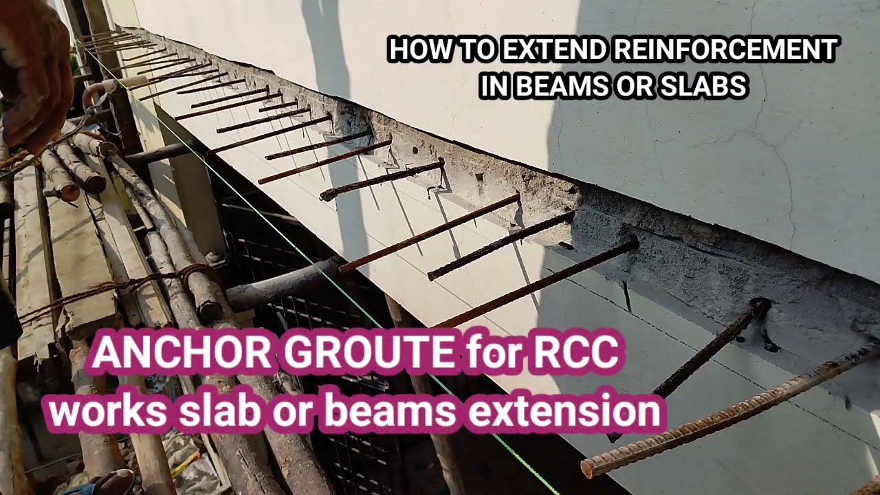 Anchor grout slab extension for elevation work