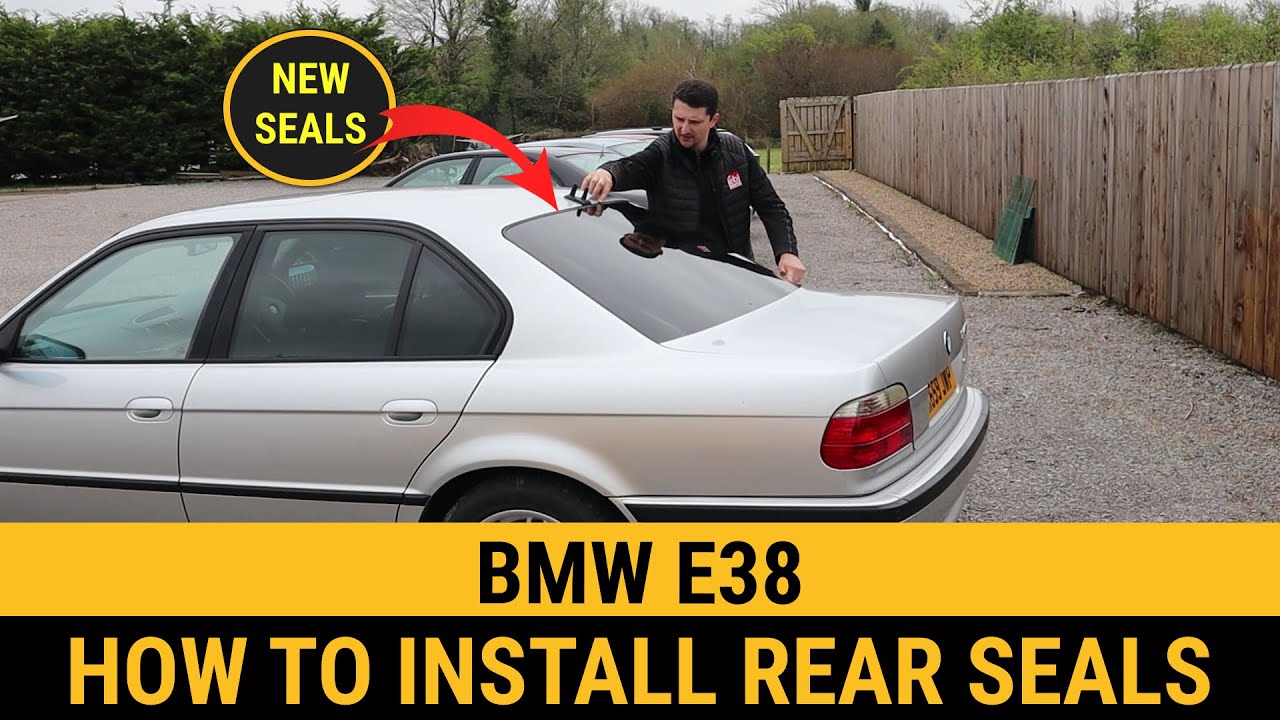 BMW E38 How to install rear windscreen seal 740i 740il 750i 750il 728i m60 m62 m62tu e38 window seal