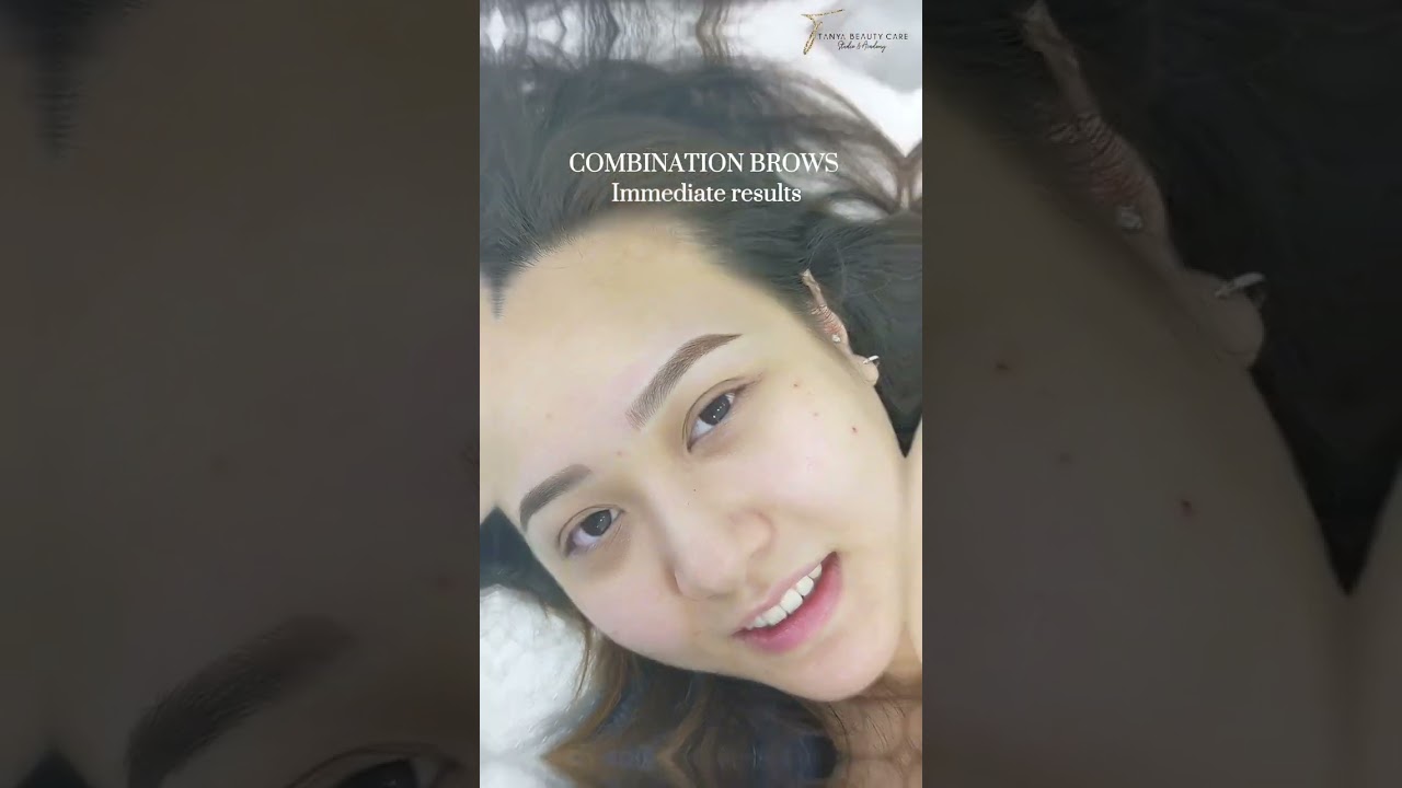Immediate combination brow results to 6 weeks healed ☺️