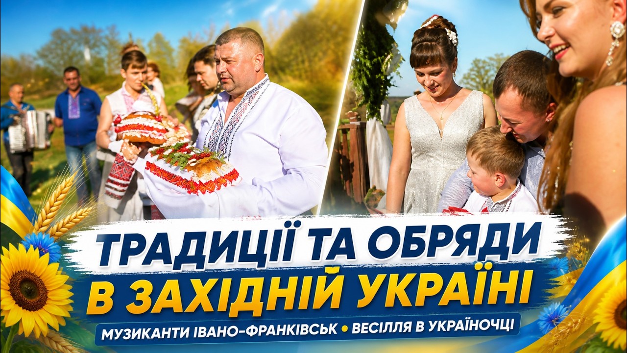 Музиканти Івано-франківськ 🎼 Традиції та обряди в Західній Україні 💙💛 весілля в Україночці  #youtube