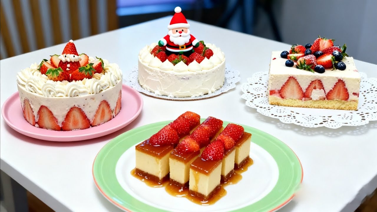 Satisfying Relaxing Video_Strawberry Mousse Cake Recipe_Asmr_Tiktok