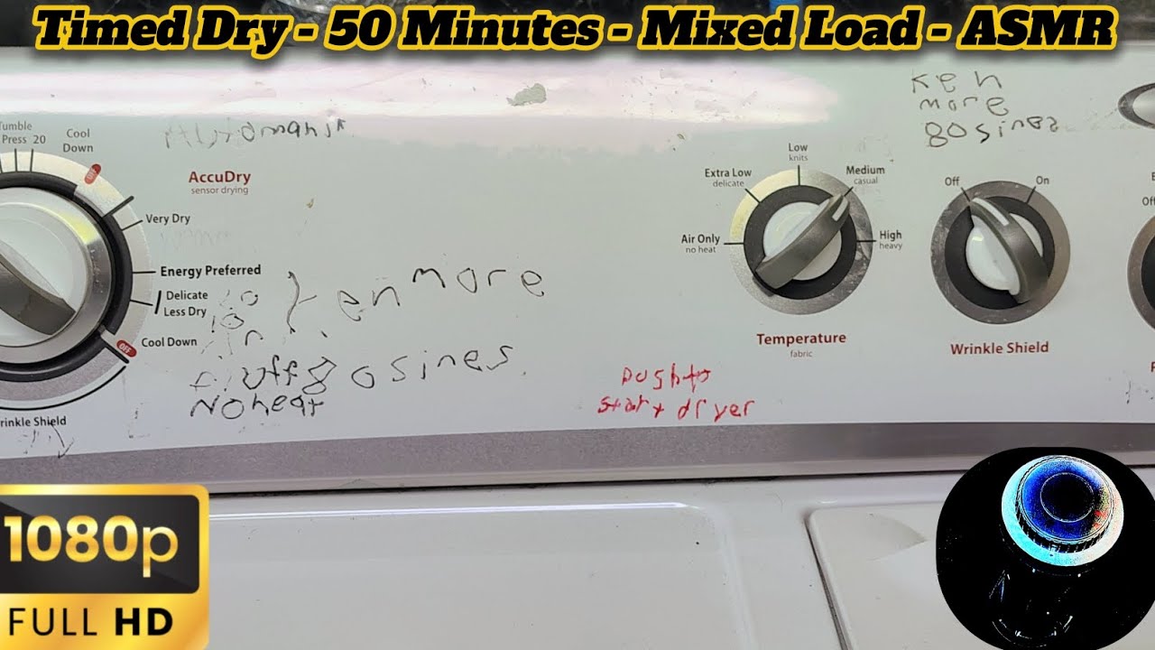 Timed Dry - 50 Minutes - Mixed Load - ASMR 