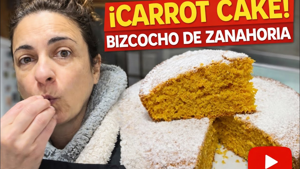 ¡El Bizcocho de ZanahoriaMás Fácil del Mundo!(Rápido y Esponjoso)🥕