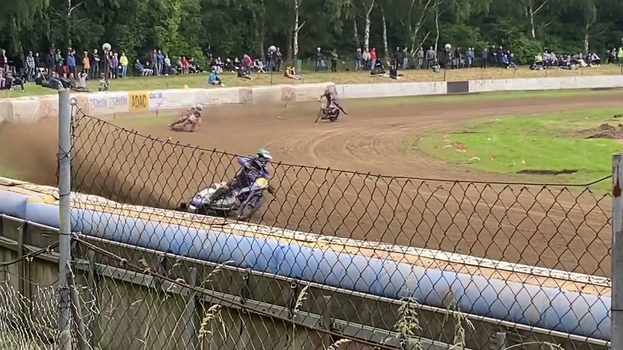 Grasbahn EM Bielefeld 2024 A—Finale Powell, Appleton, Bukhave, Fienhage, Harris, Meijer