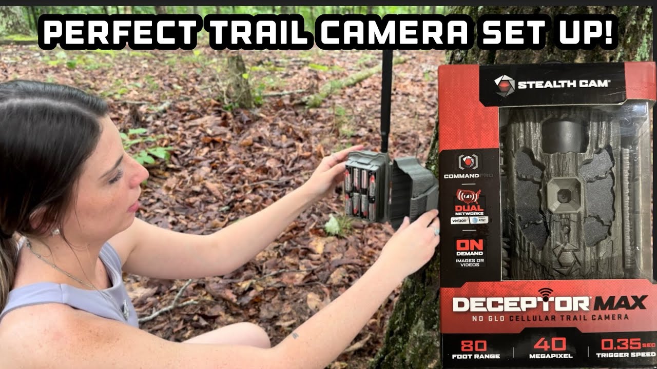 How I set up my area for cellular trail cameras. Stealth Deceptor max! #huntressofpiney