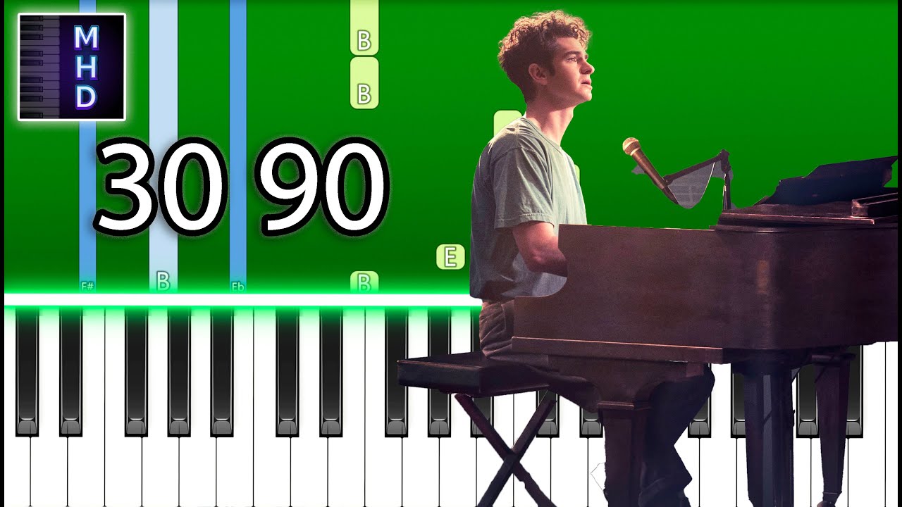 Andrew Garfield, Joshua Henry - 30 90 (from tick, tick... BOOM!) - Piano Tutorial