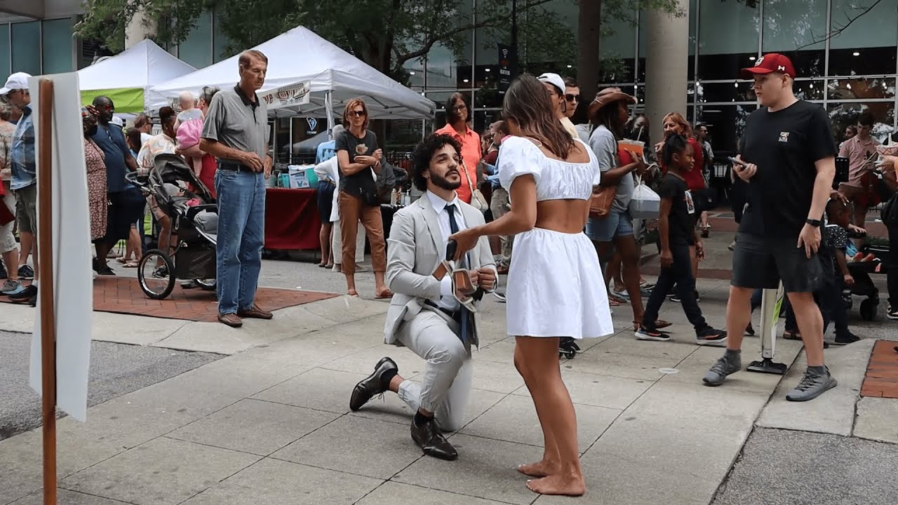 PROPOSING TO RANDOM WOMEN