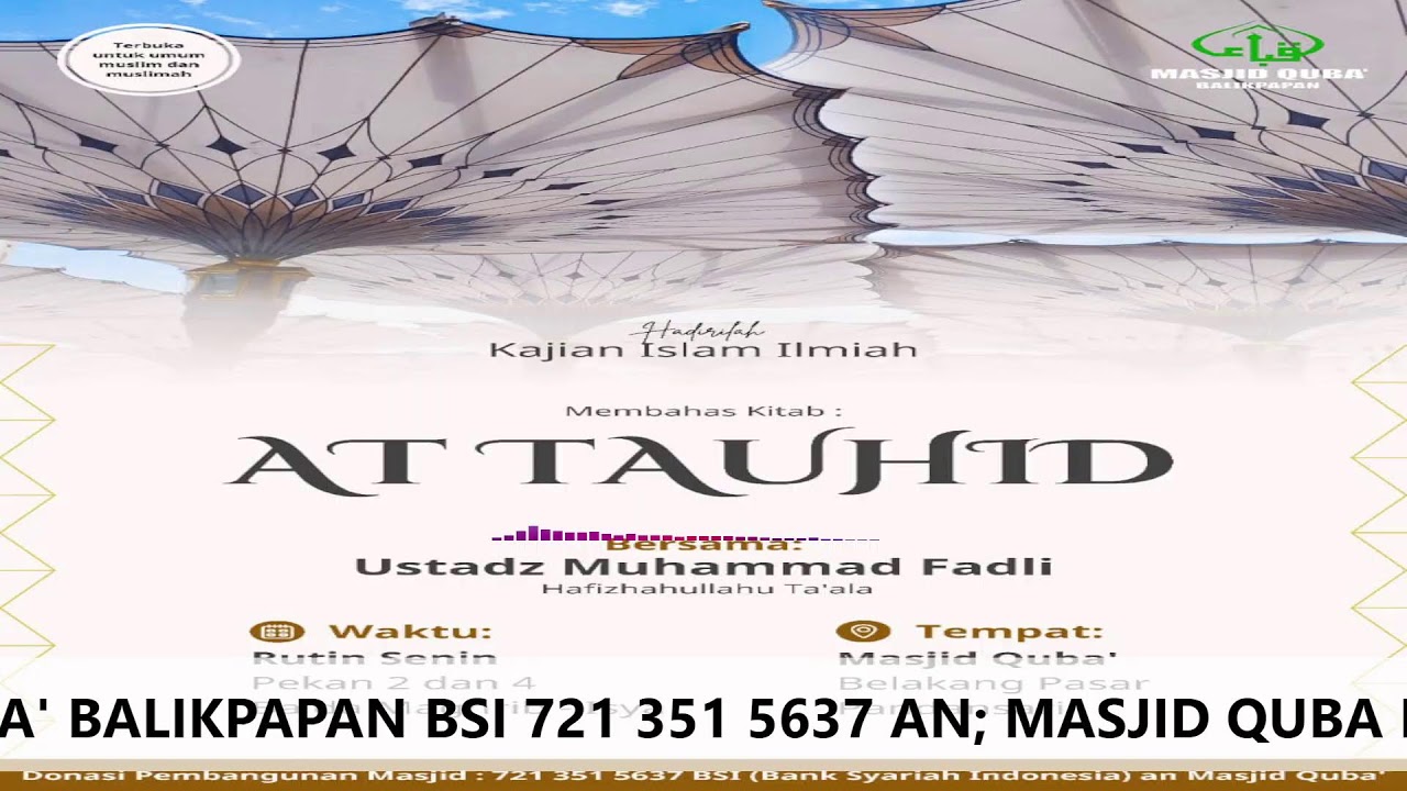 Siaran langsung Masjid Quba' Balikpapan
