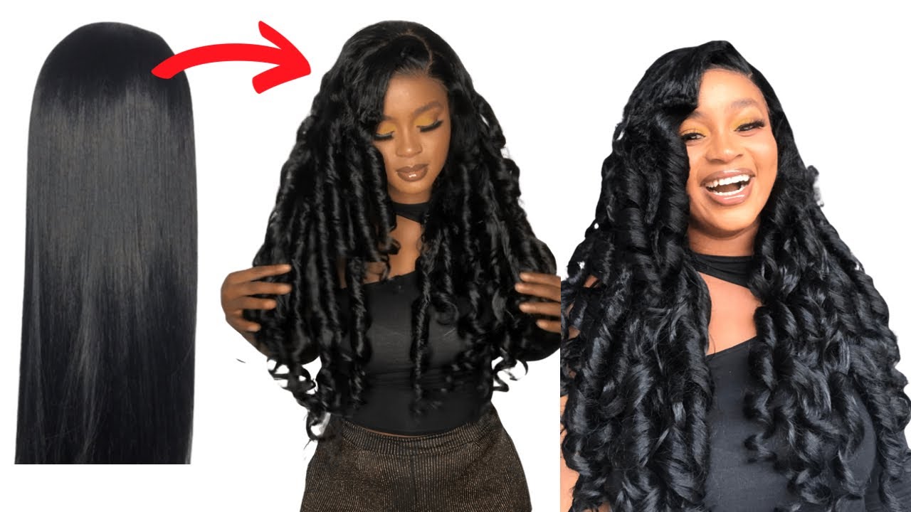 How to Curl Synthetic Wig| Heatless curlers