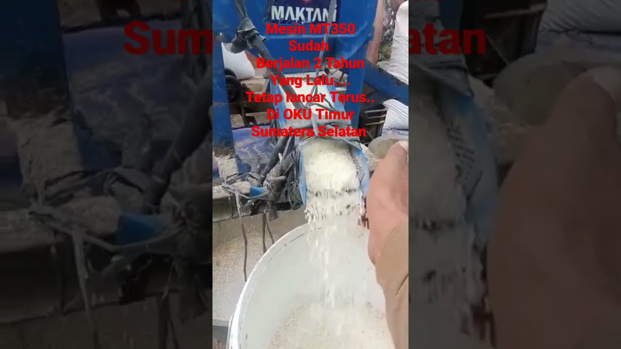 Mesin MT350Solar.... cukup 1x giling padi langsung menjadi beras putih bersih..