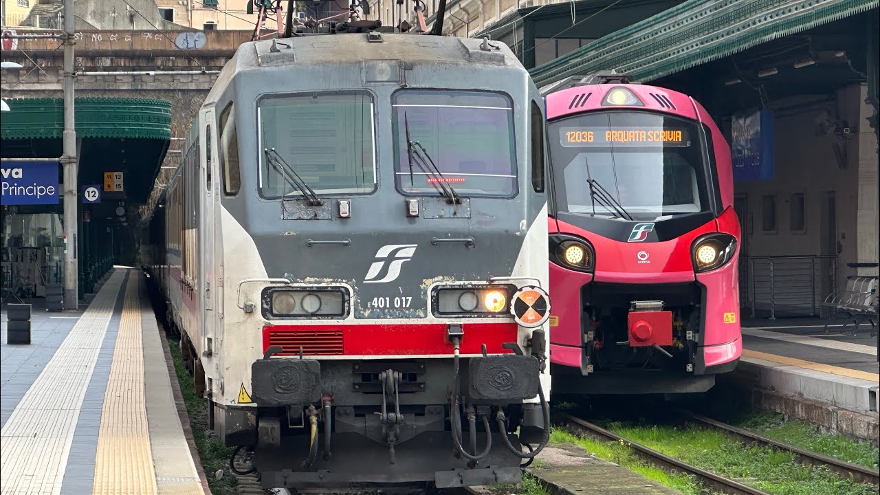 UNA RICCA GIORNATA DI TRENI A GENOVA PIAZZA PRINCIPE