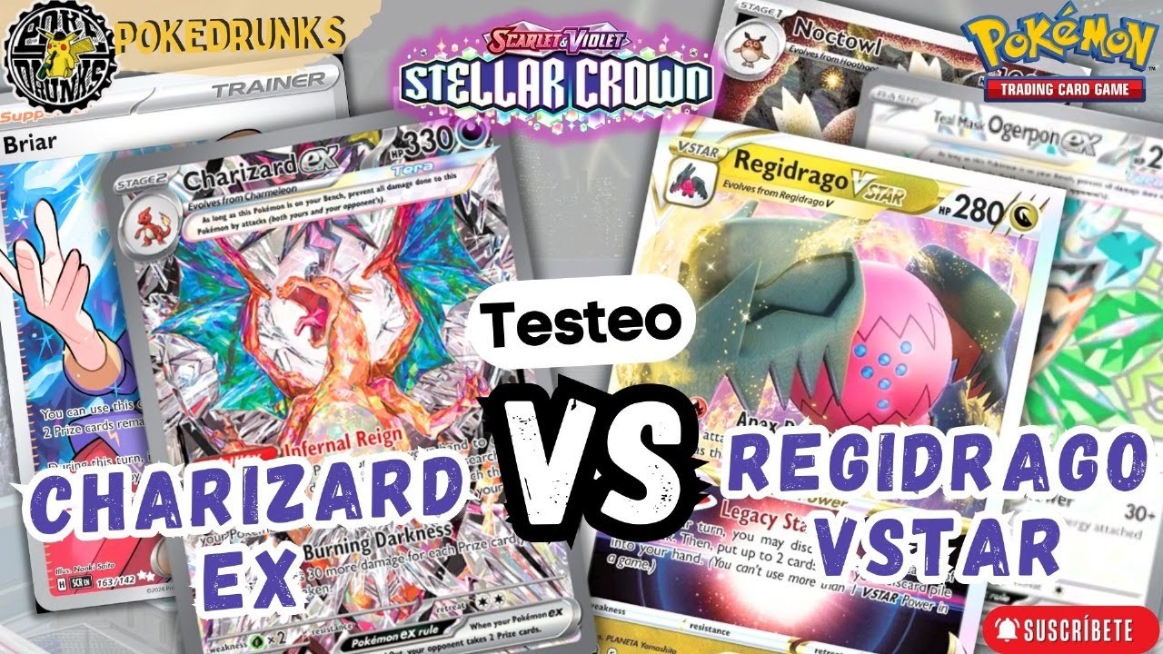 Pokemon TCG Testing Decks Stellar Crown Regidrago Vstar vs Charizard Ex |