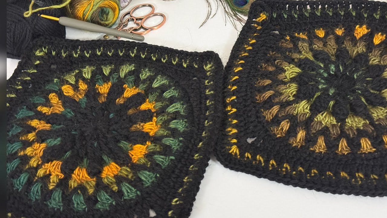 Мотив Granny Square крючком | Подходит для всех проектов