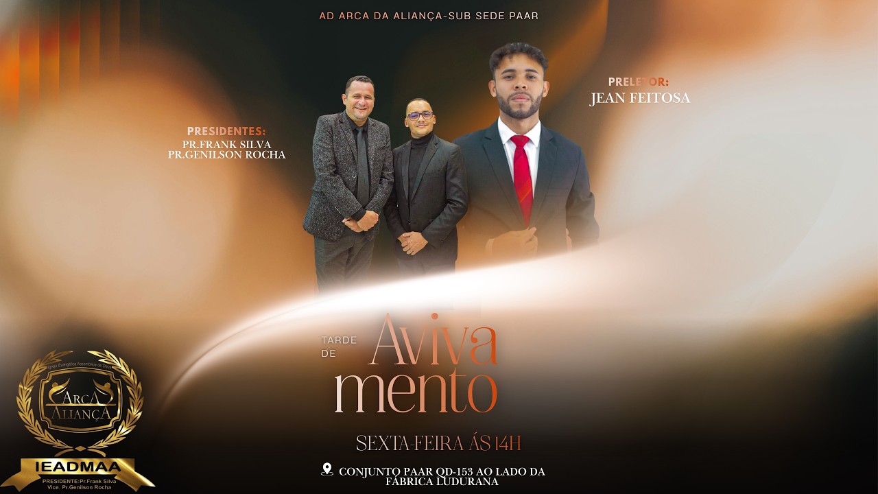 ARCA SUB SEDE //TARDE DE AVIVAMENTO//13/03/2026//PALAVRA: JEAN FEITOSA