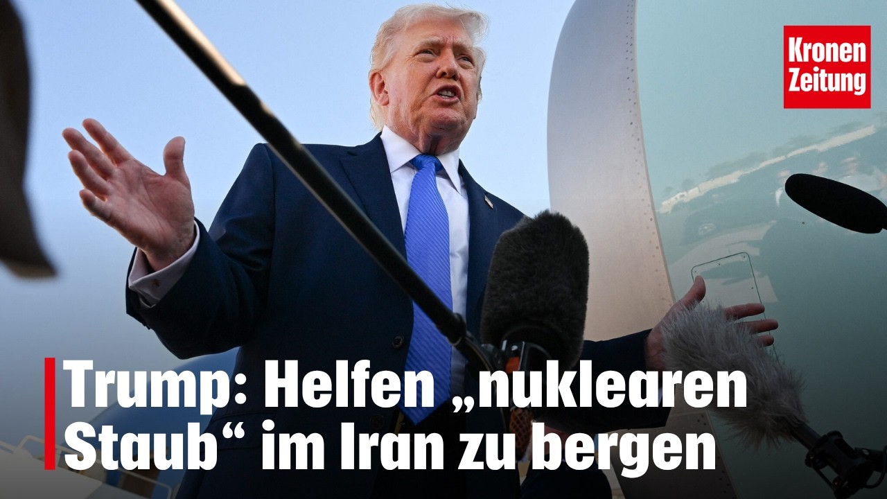 Trump: Helfen &bdquo;nuklearen Staub&ldquo; im Iran zu bergen | krone.tv NEWS