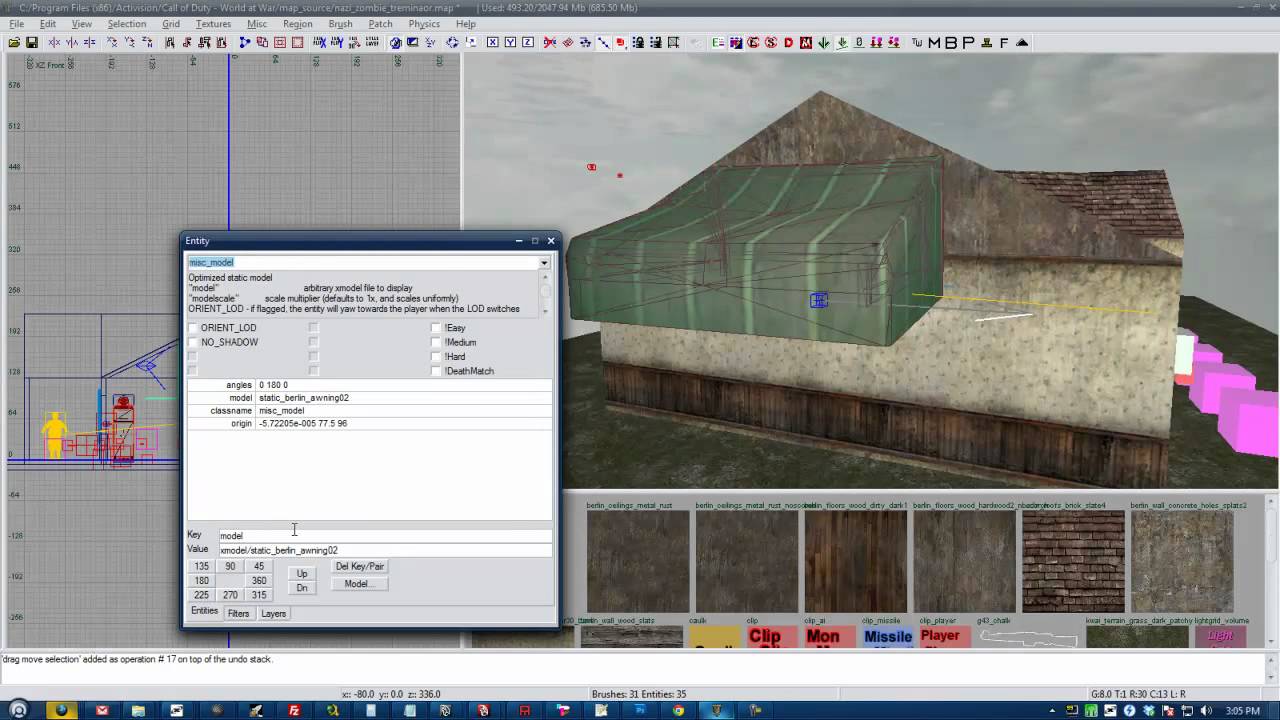 CoDRadiant Tuts: Playable Area, Prefabs, Model Placement