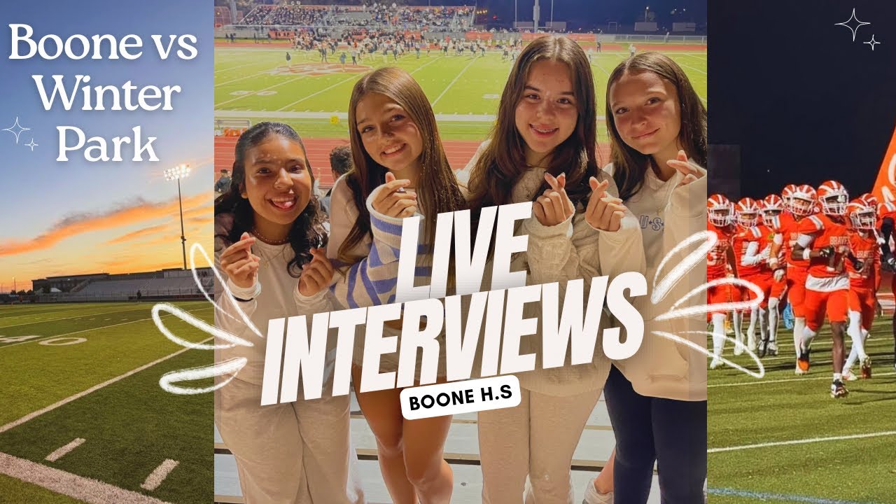 Live interviews at our high school football game! 
