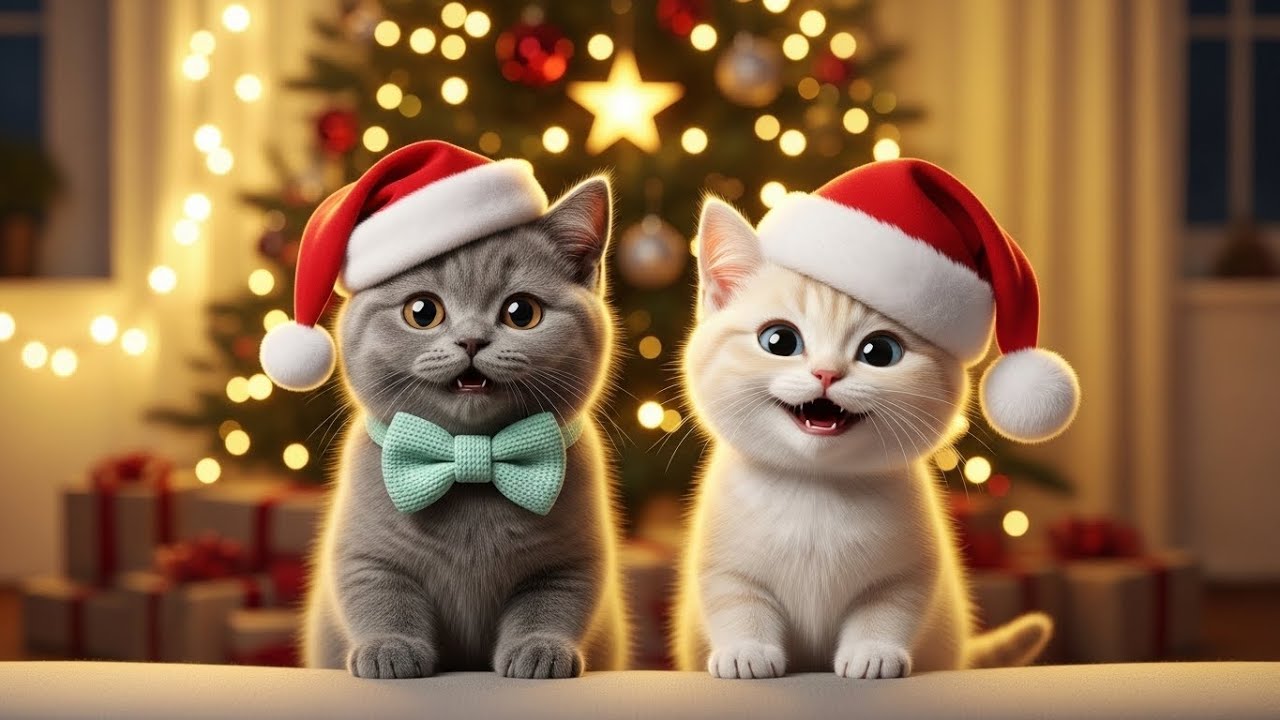 Cozy Christmas Cat Story Compilation – Sweet Cat Tales Long Relaxing Video 🎄