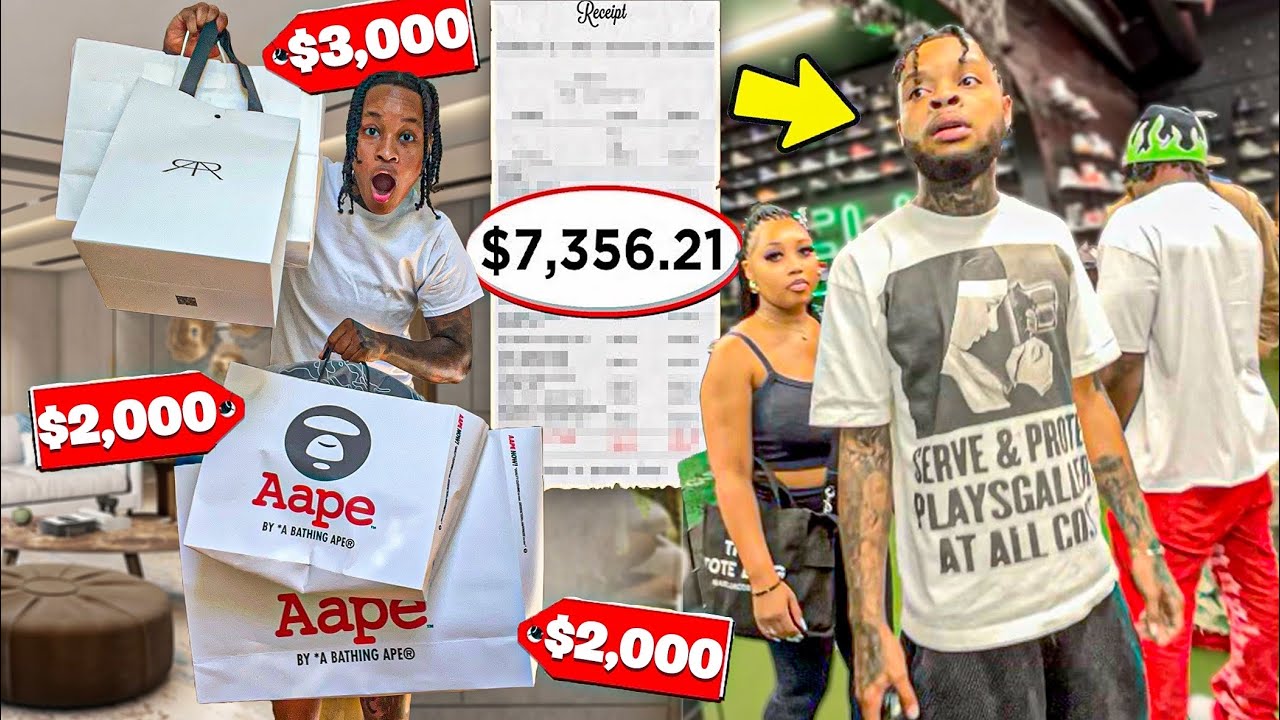 We Spent $7,500 On STREETWEAR & SNEAKER Shopping In LA!