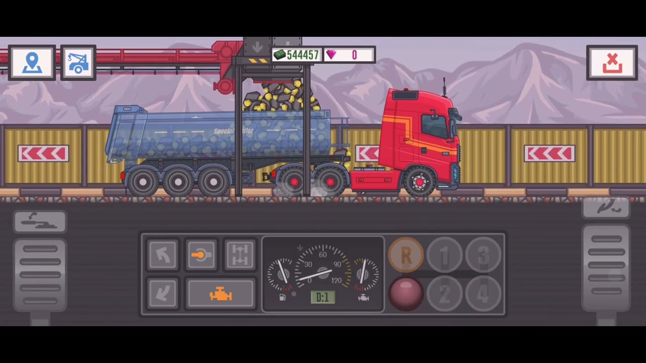 Volvo truck loading