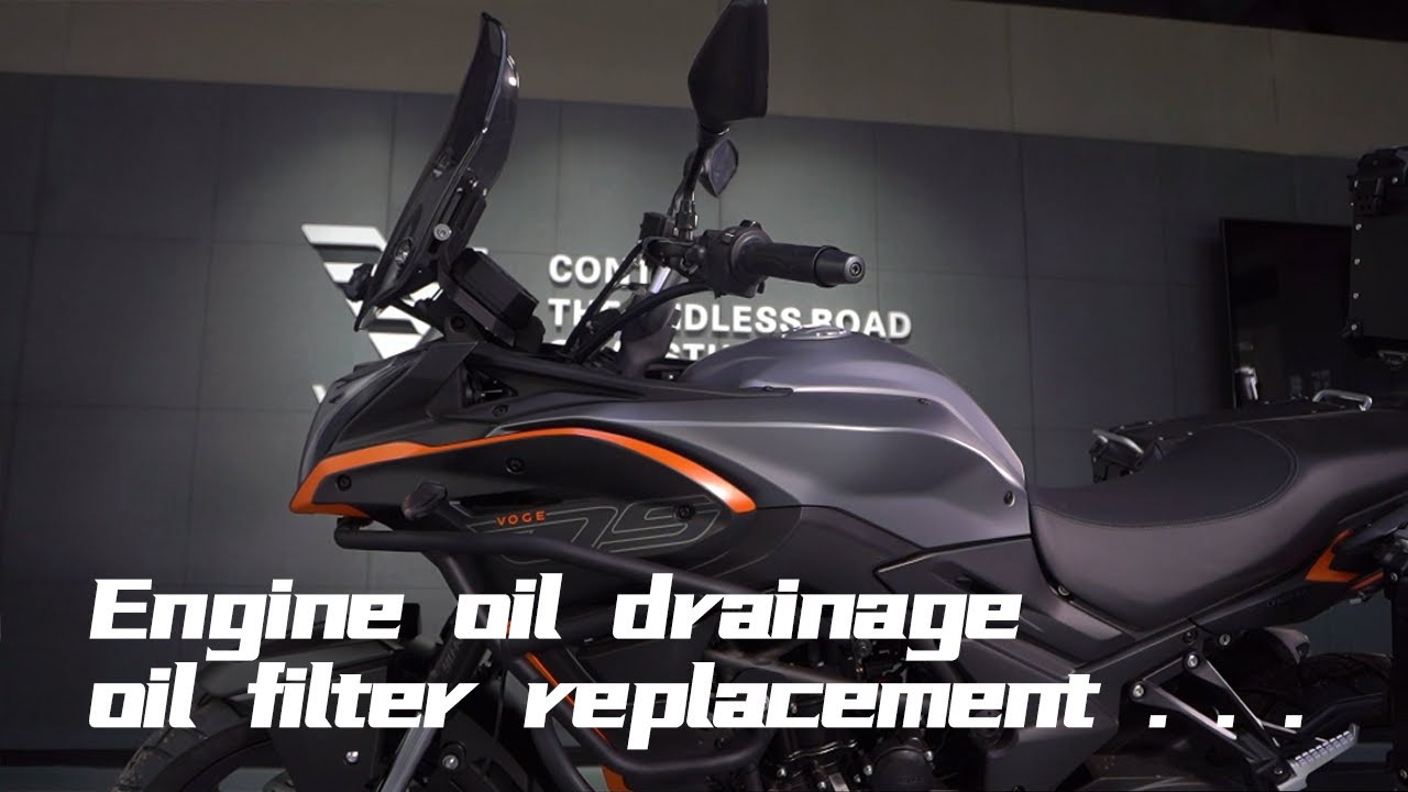 Engine oil drainage, oil filter replacement, oil filling-up and checking -- VOGE 300DS