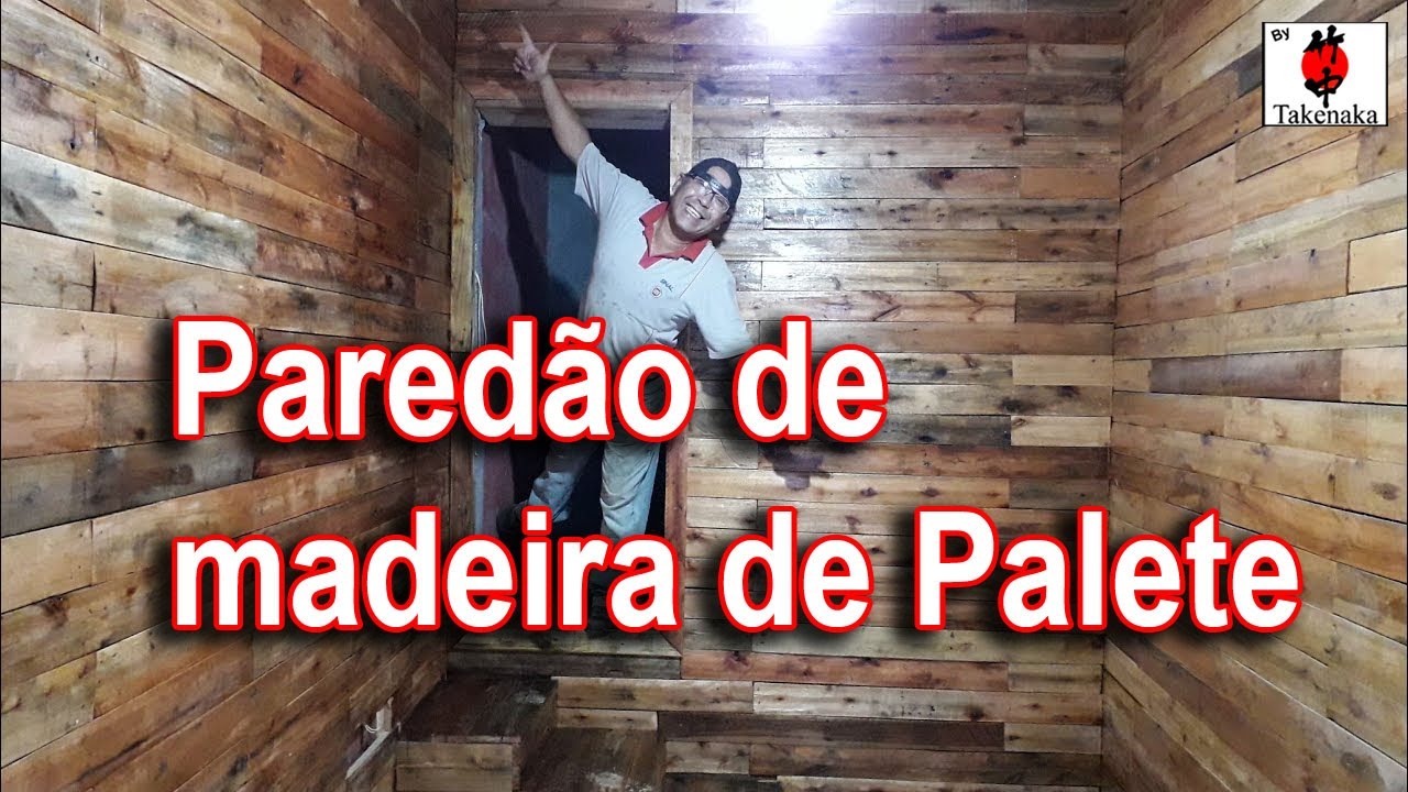 Parede de madeira de Palete finalizado. by Takenaka.