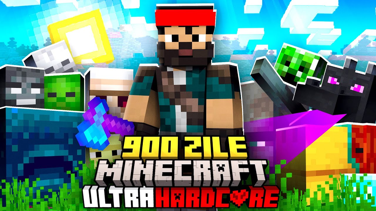 Am Colectat Toate Capetele Mobilor pe Minecraft Ultra Hardcore! [ 900 ZILE ]
