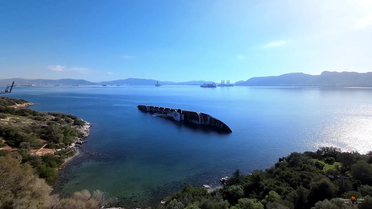 Flight Near the Eleusis Shipwreck · Clear Skies and Still Water · Flying With Avata * By Rico