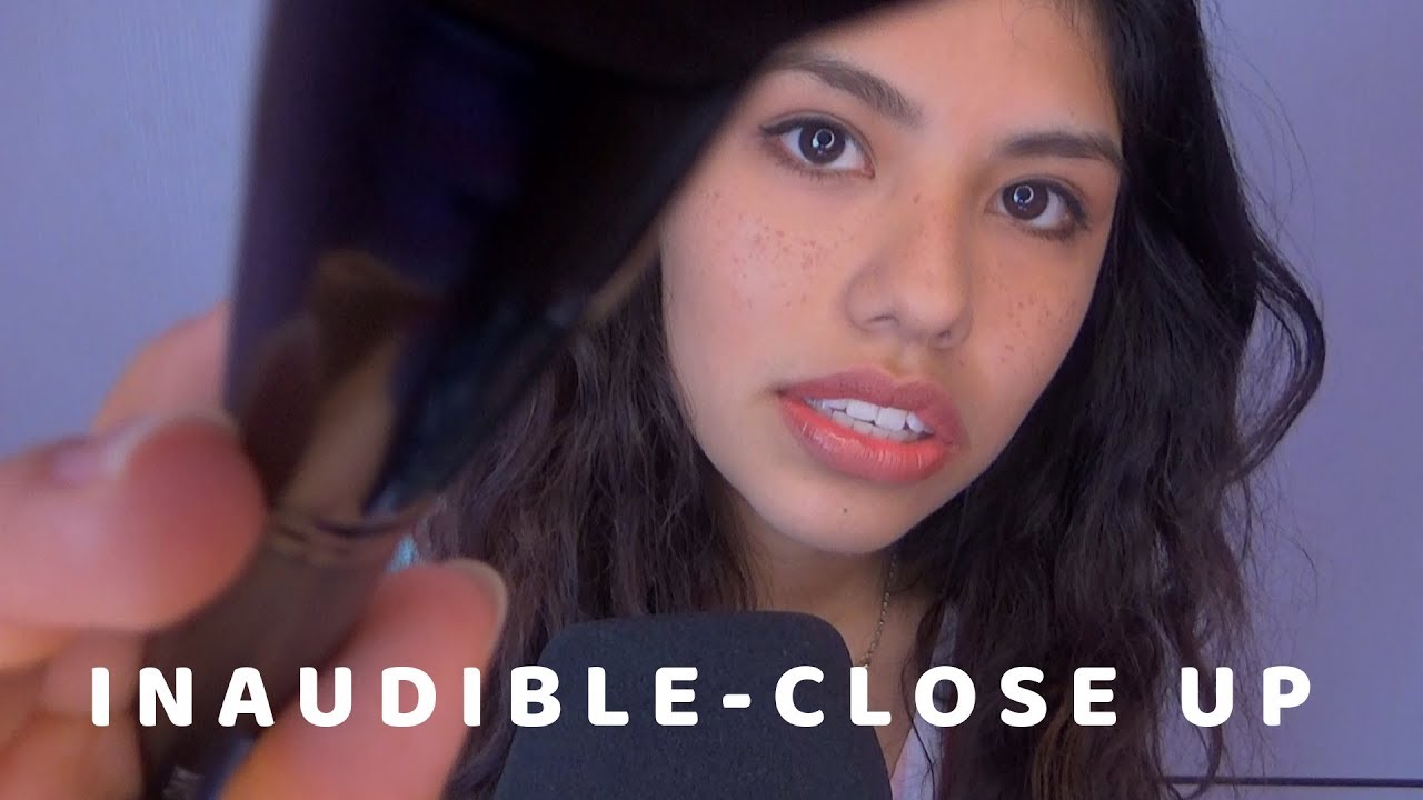 ASMR Español - SEMI INAUDIBLE con brocha en la camara  - close up whispering