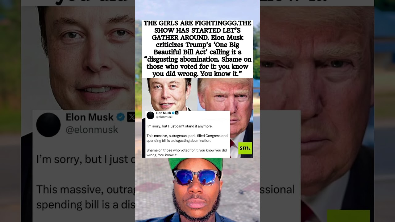 Elon Musk vs. Trump: Explosive Clash Over 'Disgusting' Spending Bill #shorts #trump