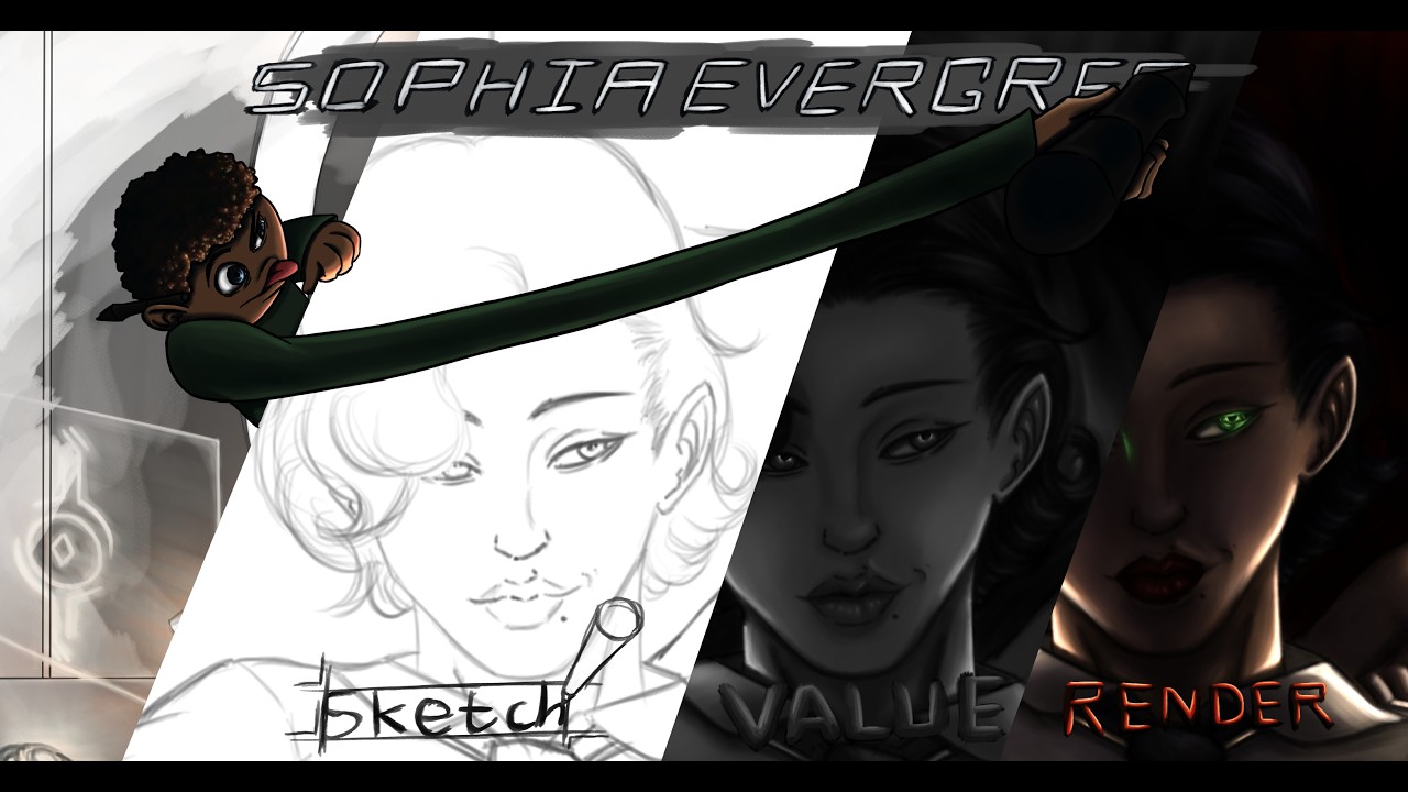OC ART PROCESS/TIMELAPSE|| Sophia Evergreen