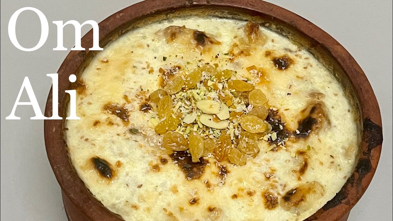 HOW TO MAKE OM ALI -( ام علي) Egypt National Dessert/Middle-East bread pudding🥐🥓