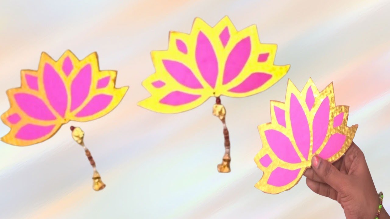 how to make lotus flower wall hanging//lotus flower diy//shailaja harivillu