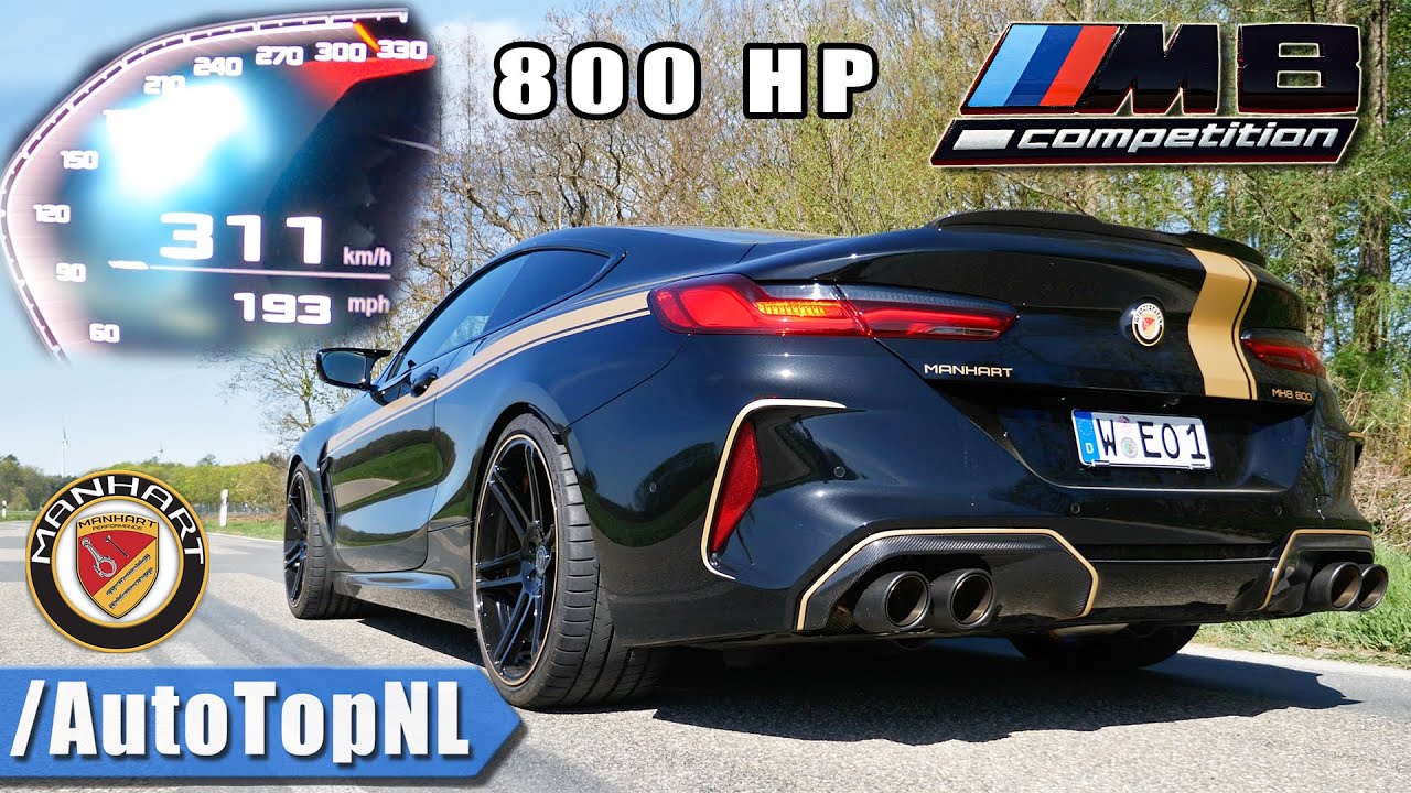 BMW M8 Competition 823HP MANHART 0-311km/h ACCELERATION & TOP SPEED by AutoTopNL