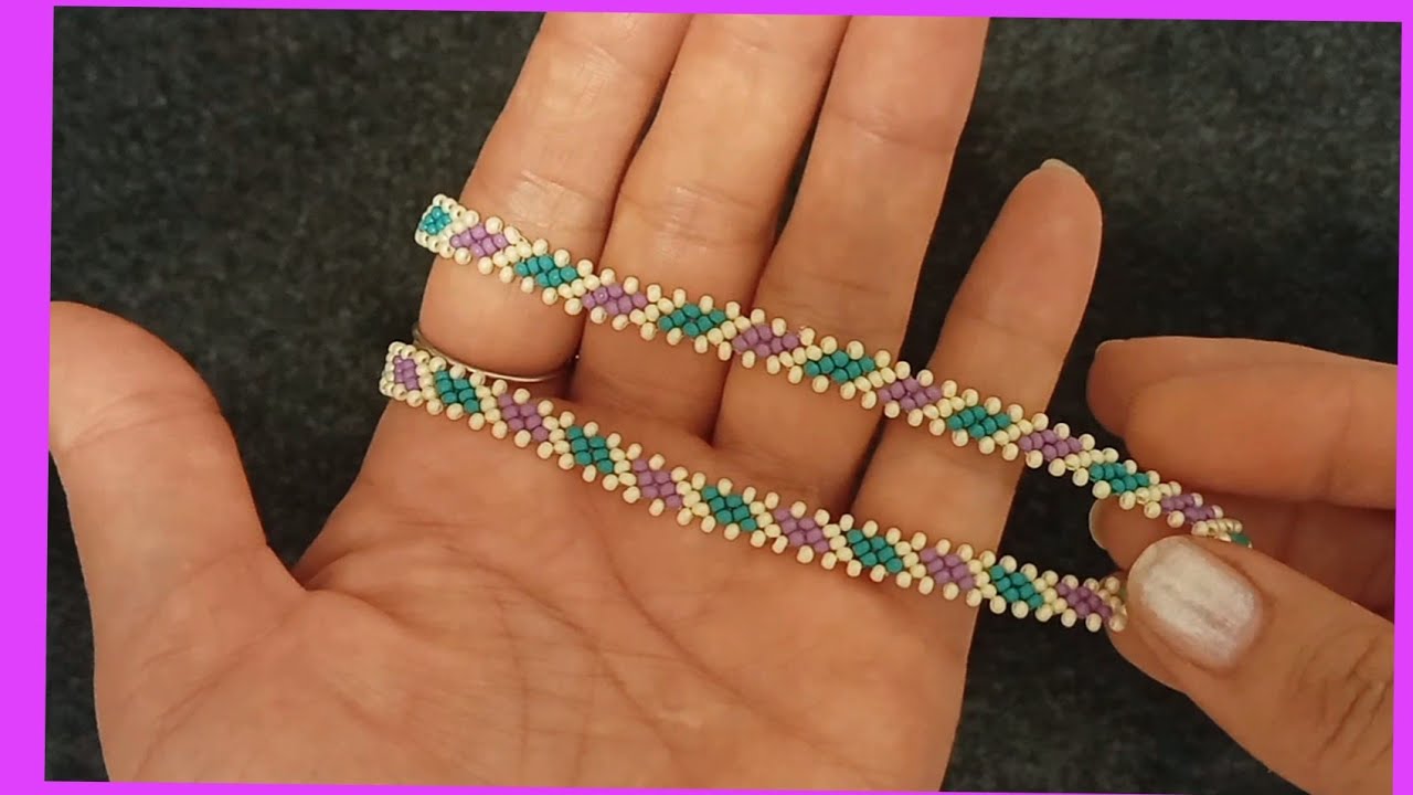 آموزش درست کردن گردنبند با منجوق/آموزش دستبند منجوقی/zari designer