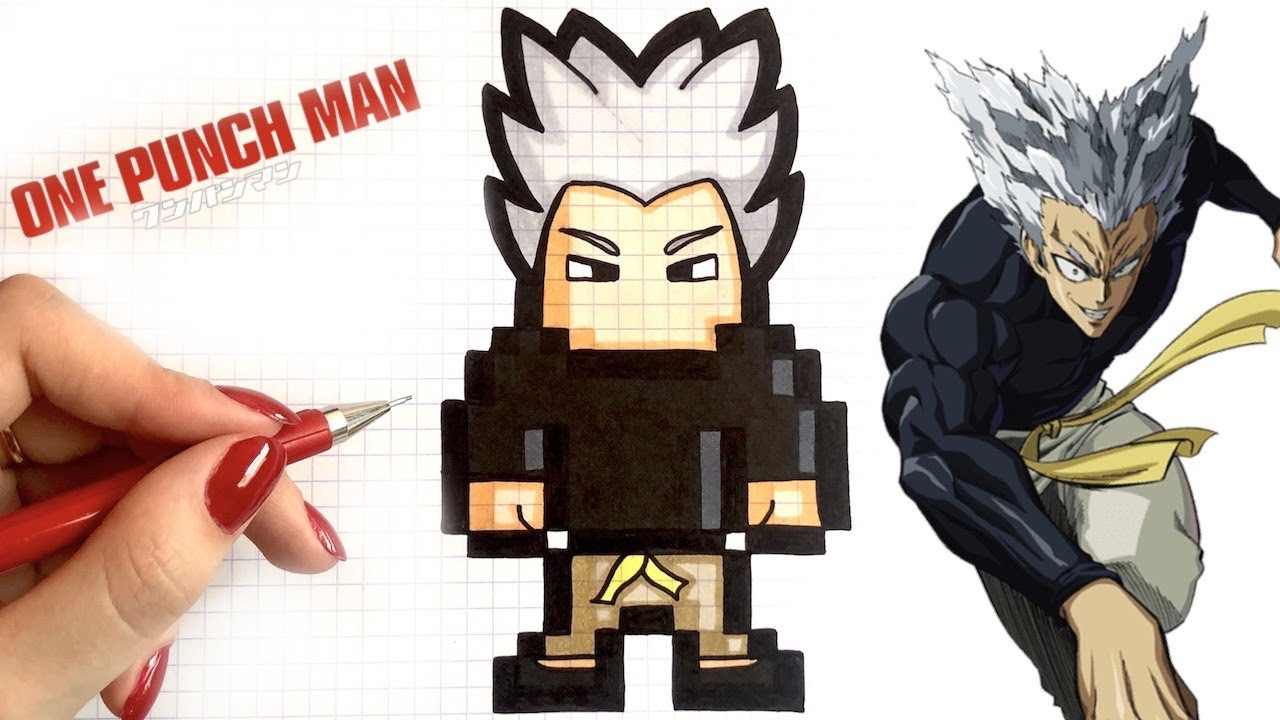 COMMENT DESSINER GAROU PIXEL ART ONE PUNCH MAN