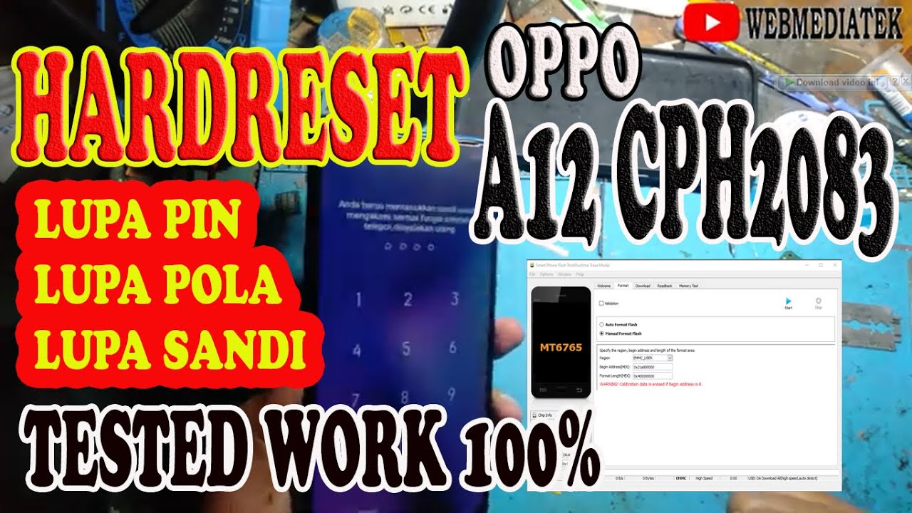 LUPA PIN POLA SANDI OPPO A12 CPH2038 HARD RESET DENGAN SP_FLASHTOOL DIJAMIN WORK 100%