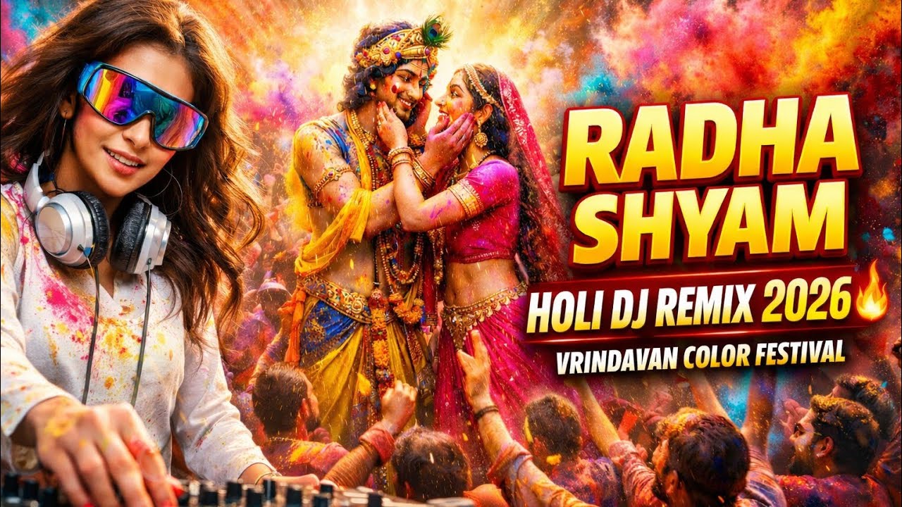  Radha Shyam Holi DJ Remix 2026 🔥 Vrindavan Color Festival Dance Mix
