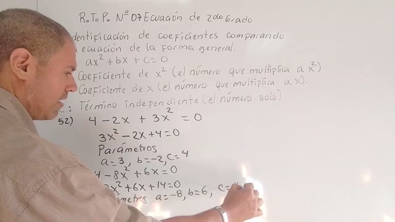 Ecuación de segundo grado. 