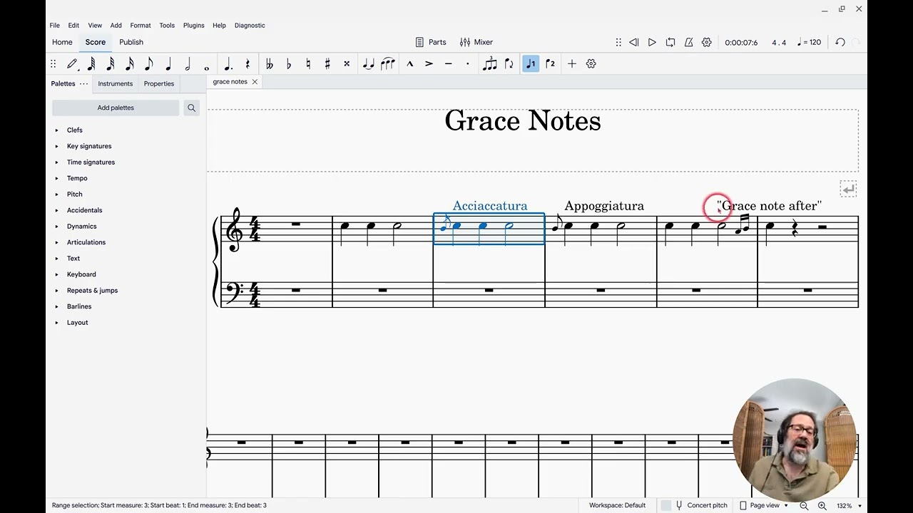 Grace note types