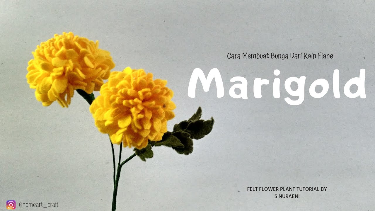 #DIY Marigold Felt Flower Tutorial - How to Make Marigold Felt Flowers by S Nuraeni