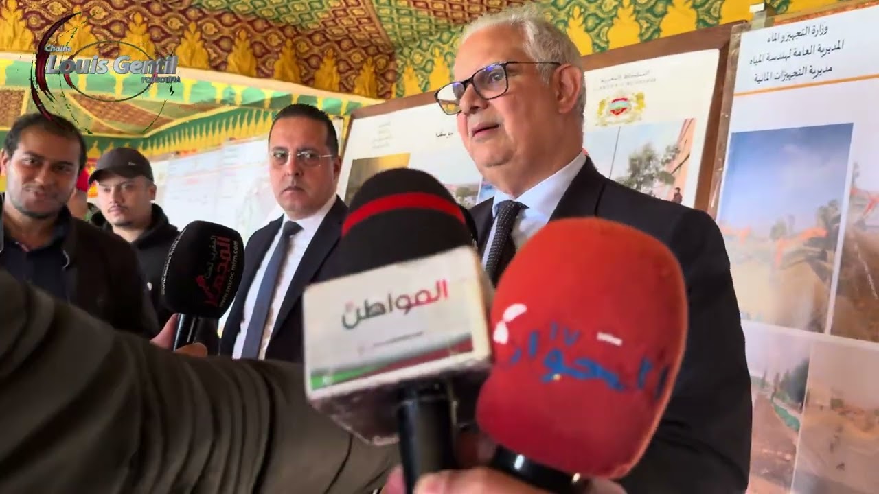 تصريحات لوزير التجهيز وماء بشأن تقدم مشاريع الوقاية من فيضانات واد الكشكاط 