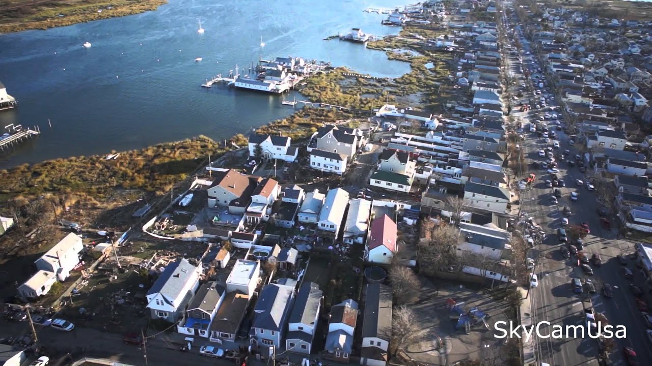 Broad Channel Queens New York Aerial Inspection via Drone Hurricane Sandy Damage